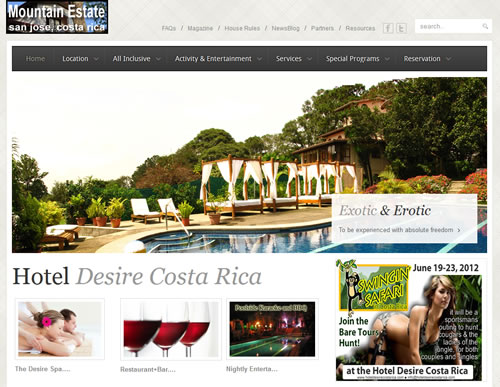 HotelDesireCostaRica.com website