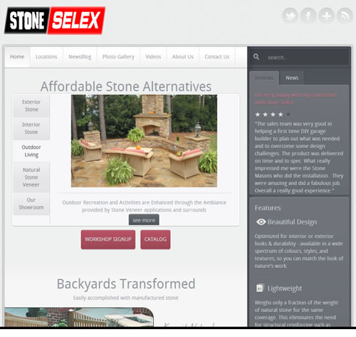 Stone Selex Mobile Website